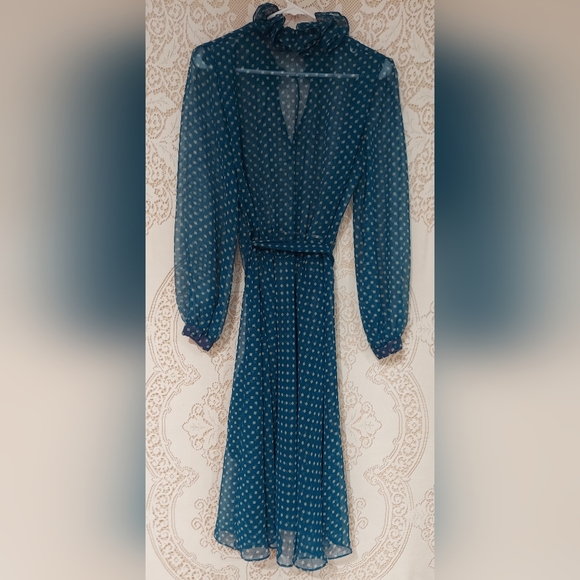 🟡 Delani II shear polka dot dress size 8 (InvW67) - Picture 4 of 5